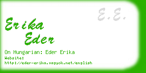 erika eder business card